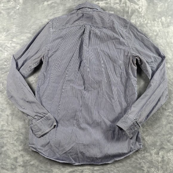 Gap Shirt Mens Small Blue Striped Button Down Long Sleeve 100% Cotton Casual - Picture 5 of 16